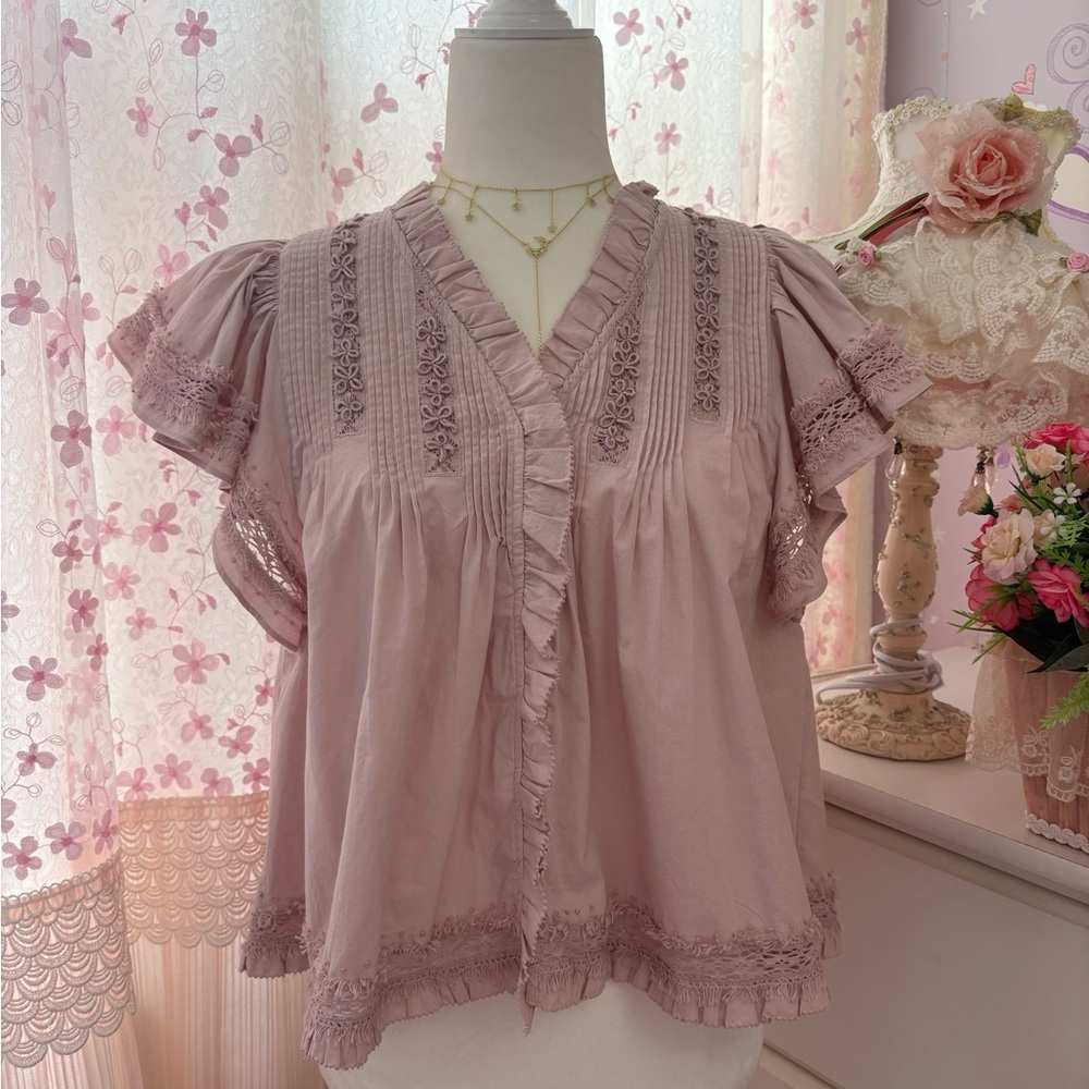 Sea New York Lilith Flutter Sleeve Top - Picture 2 of 6